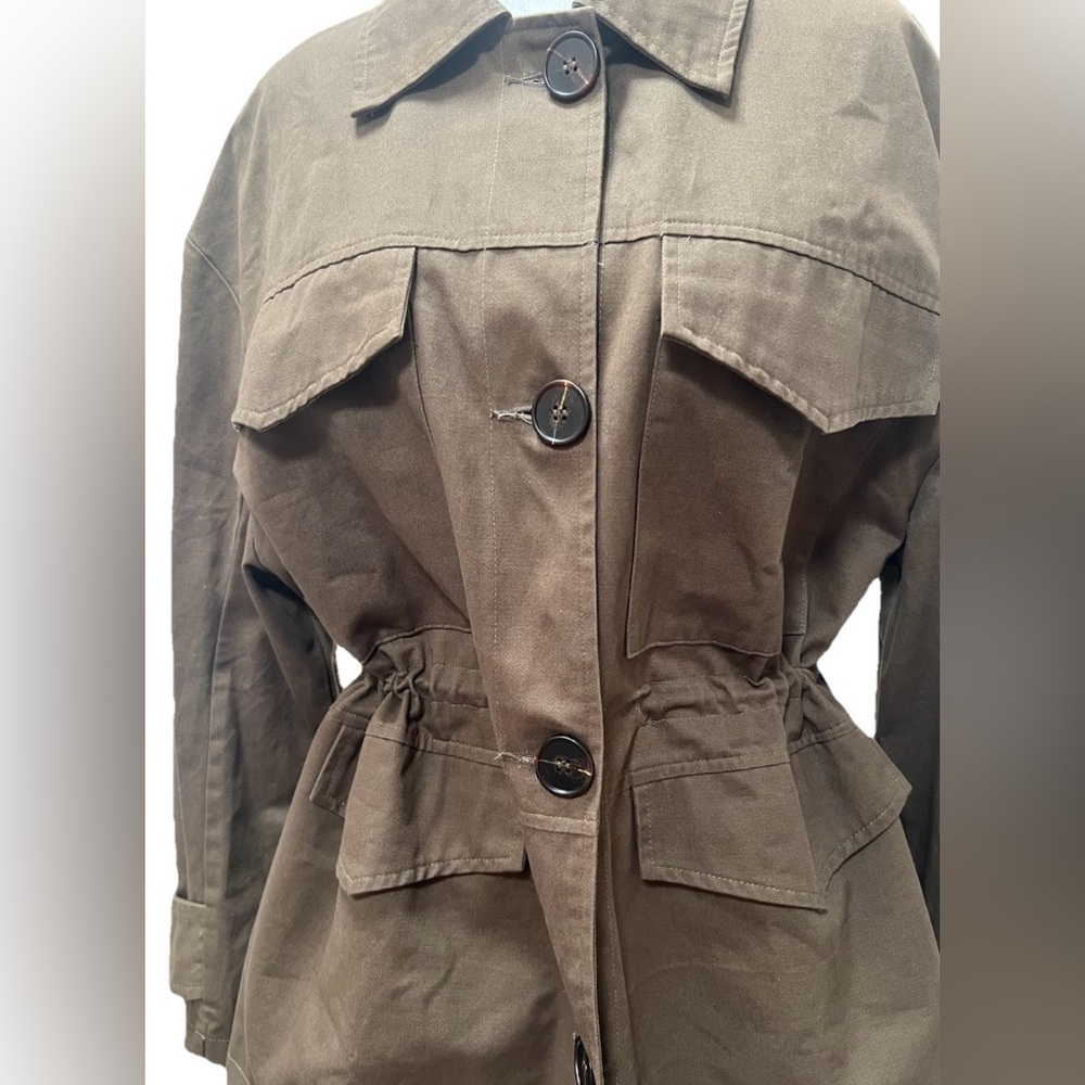 LUSH Women's Green Utility Oversized Jacket M - Picture 7 of 8